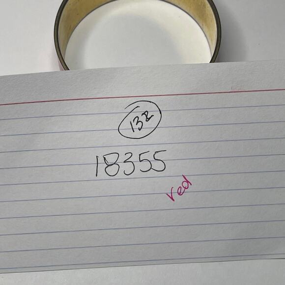 J. Crew JCREW bangle bracelet gold tone red enamel chunky signed costume jewelry - Picture 9 of 9